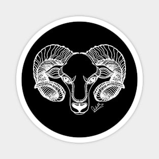 Aries ram (white version) Magnet